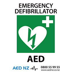 AED location wall sign