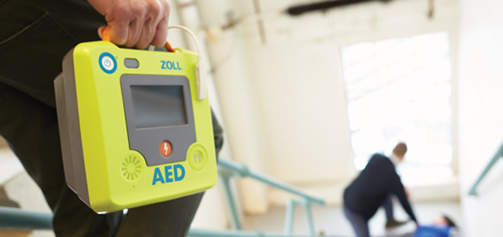 ZOLL AED 3 defibrillator during a rescue